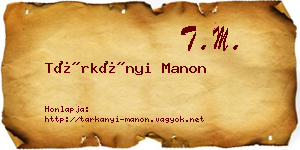 Tárkányi Manon névjegykártya